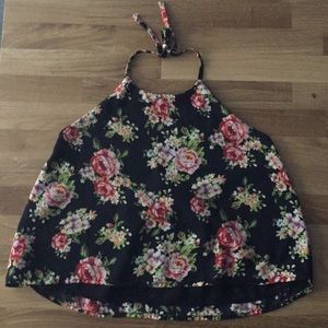 Size Large Floral Halter Top